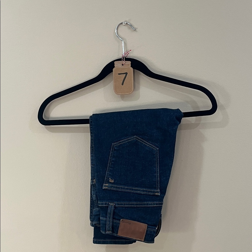 Madewell 10” High-Rise Skinny Jean in a classic dark wash